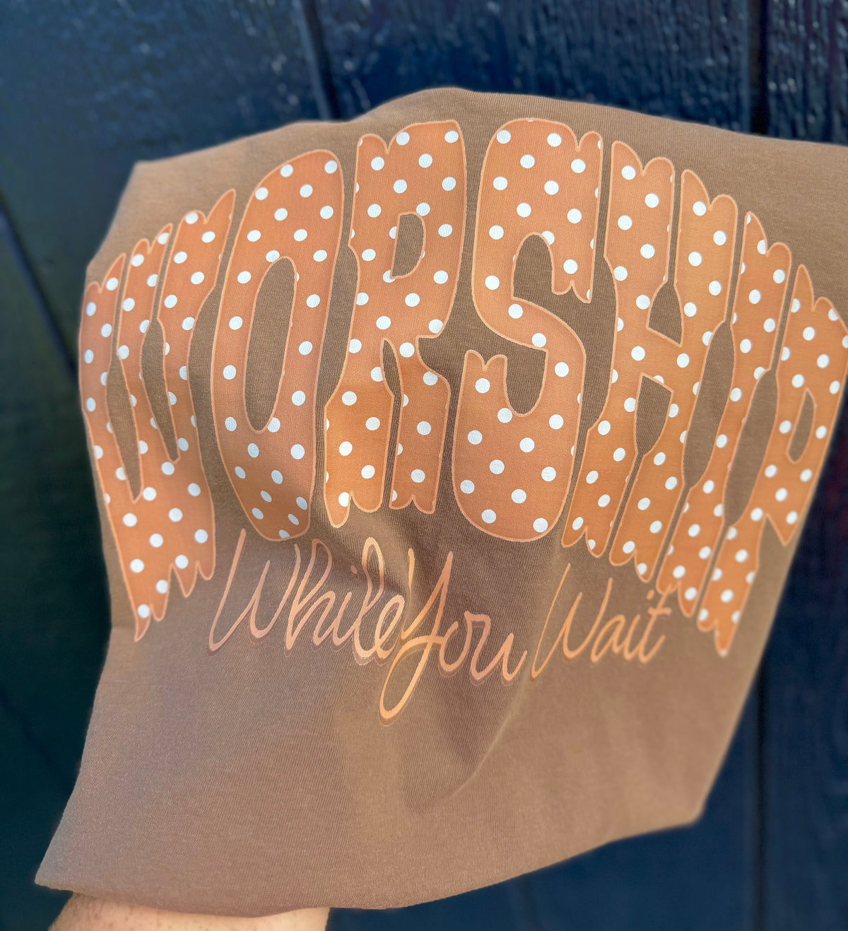 Worship While You Wait Dots CC Tee