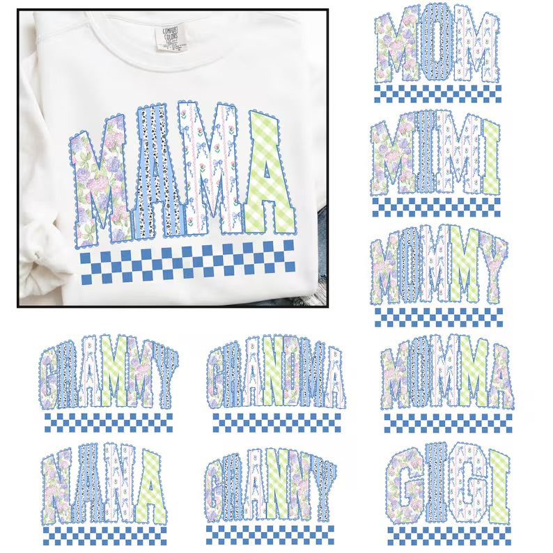 Lace Glitter Names Gildan Tee