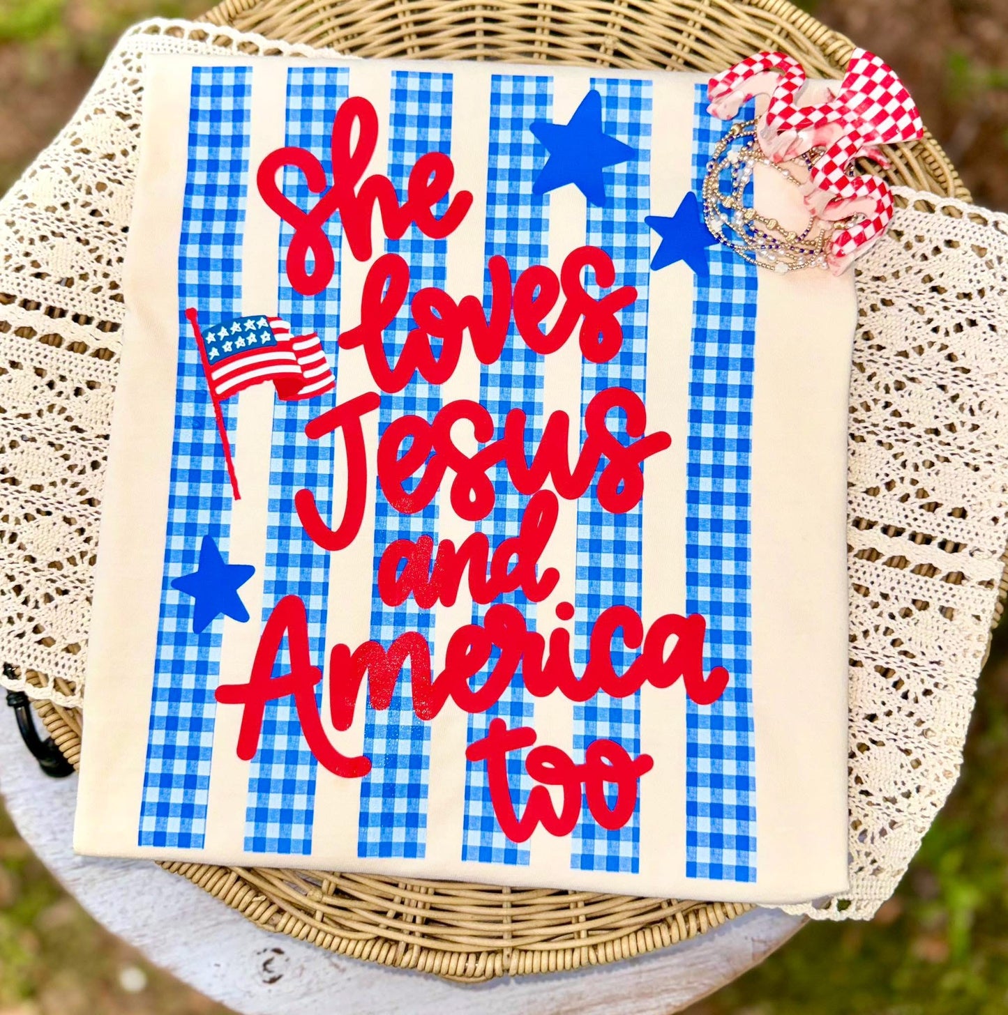 Jesus and America DP CC Tee