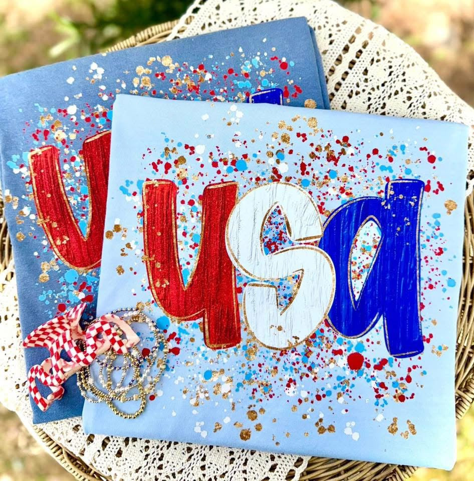 USA Splatter DP CC Tee