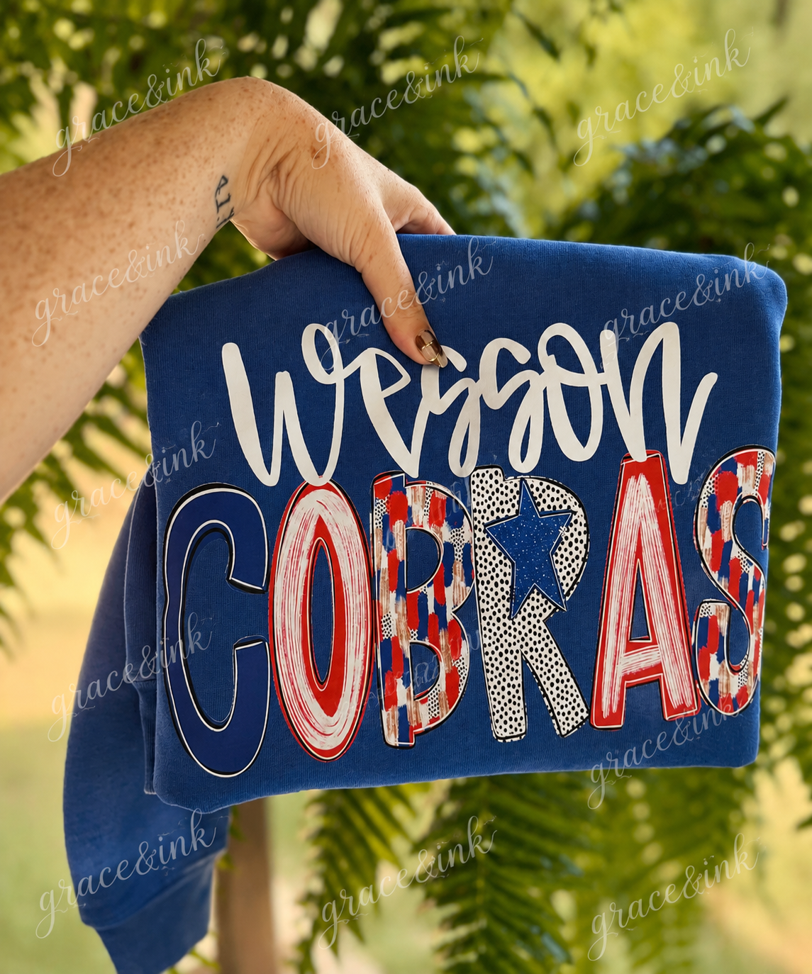 Wesson Cobras Gildan Sweatshirt Poppy