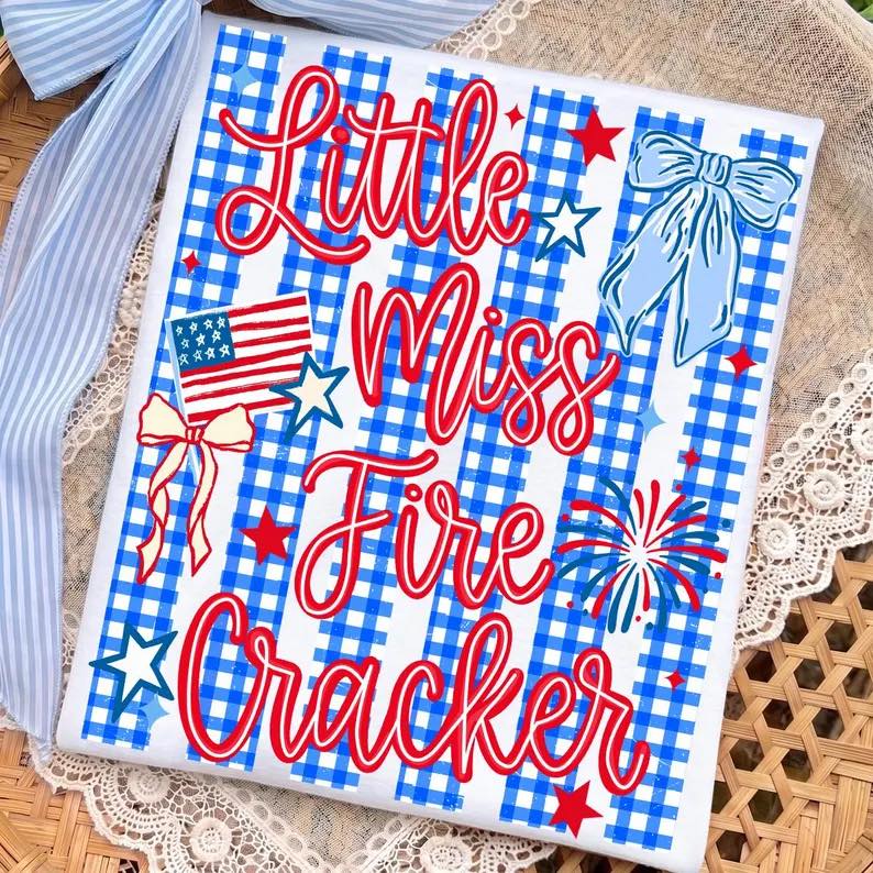 Little Miss Firecracker Gildan Tee