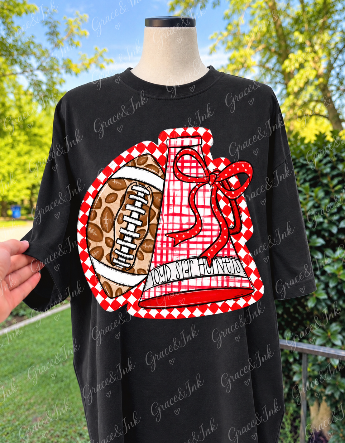 Preppy Football Cheer Custom CC Tee