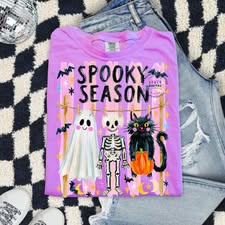 Spooky Season Striped CC Tee