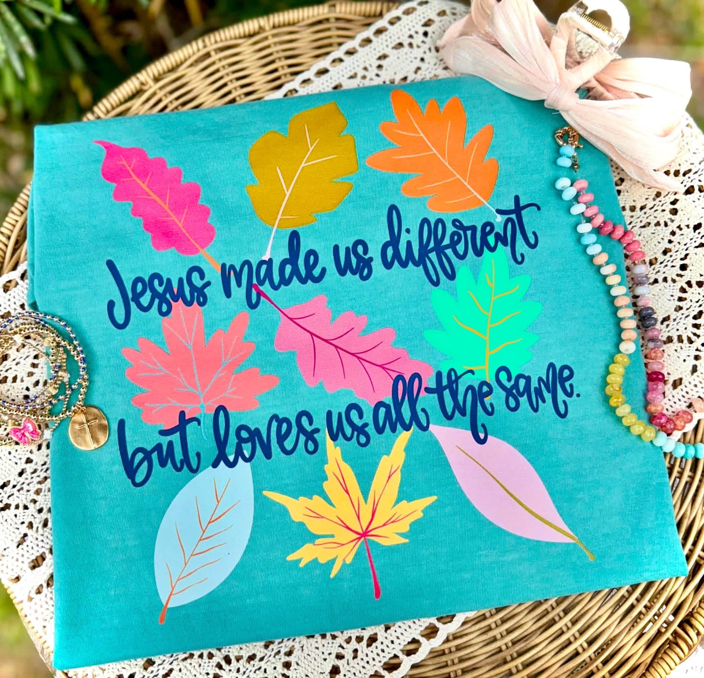 Jesus Made Us Different Fall DP CC Tee