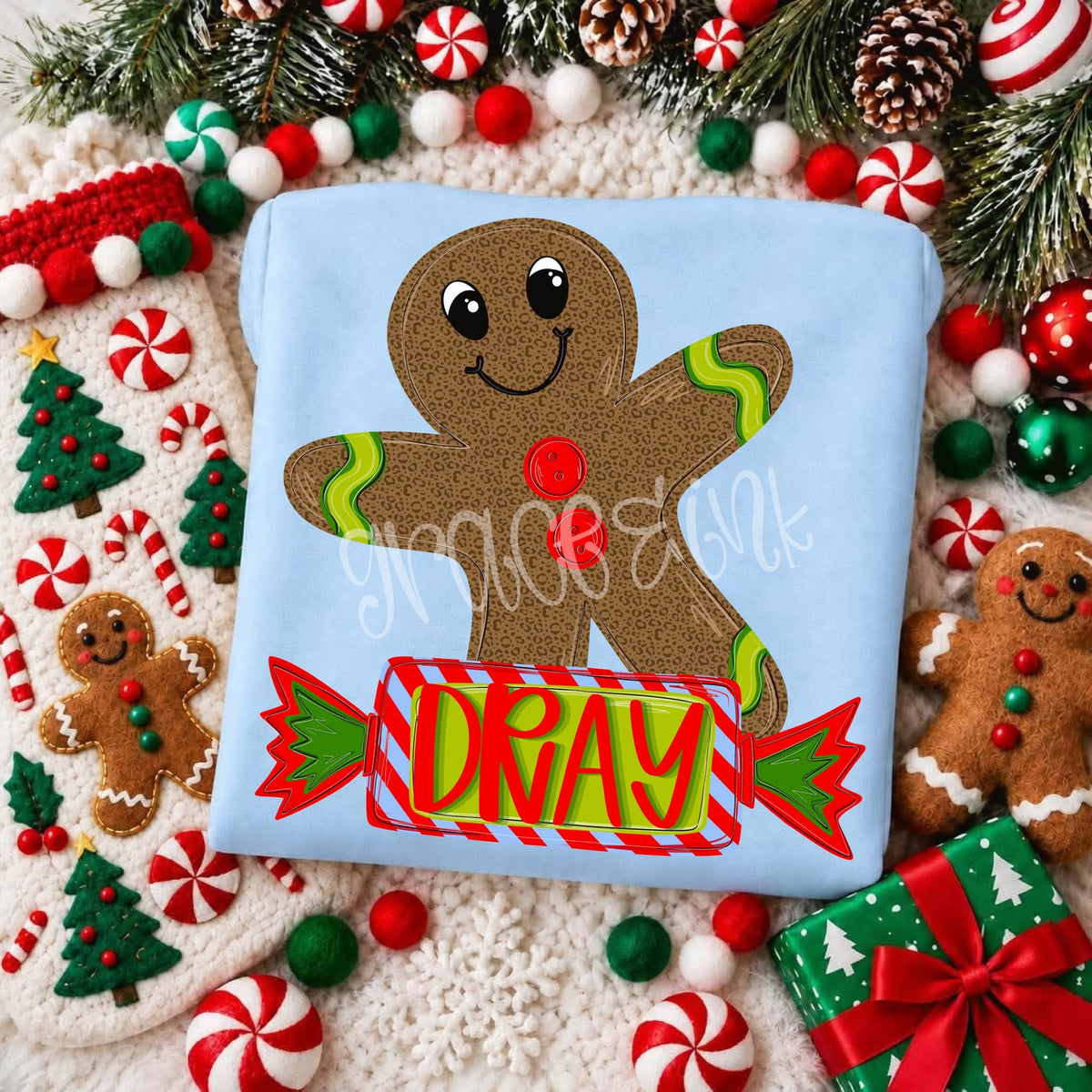 Boy Christmas Gingerbread Tee SP