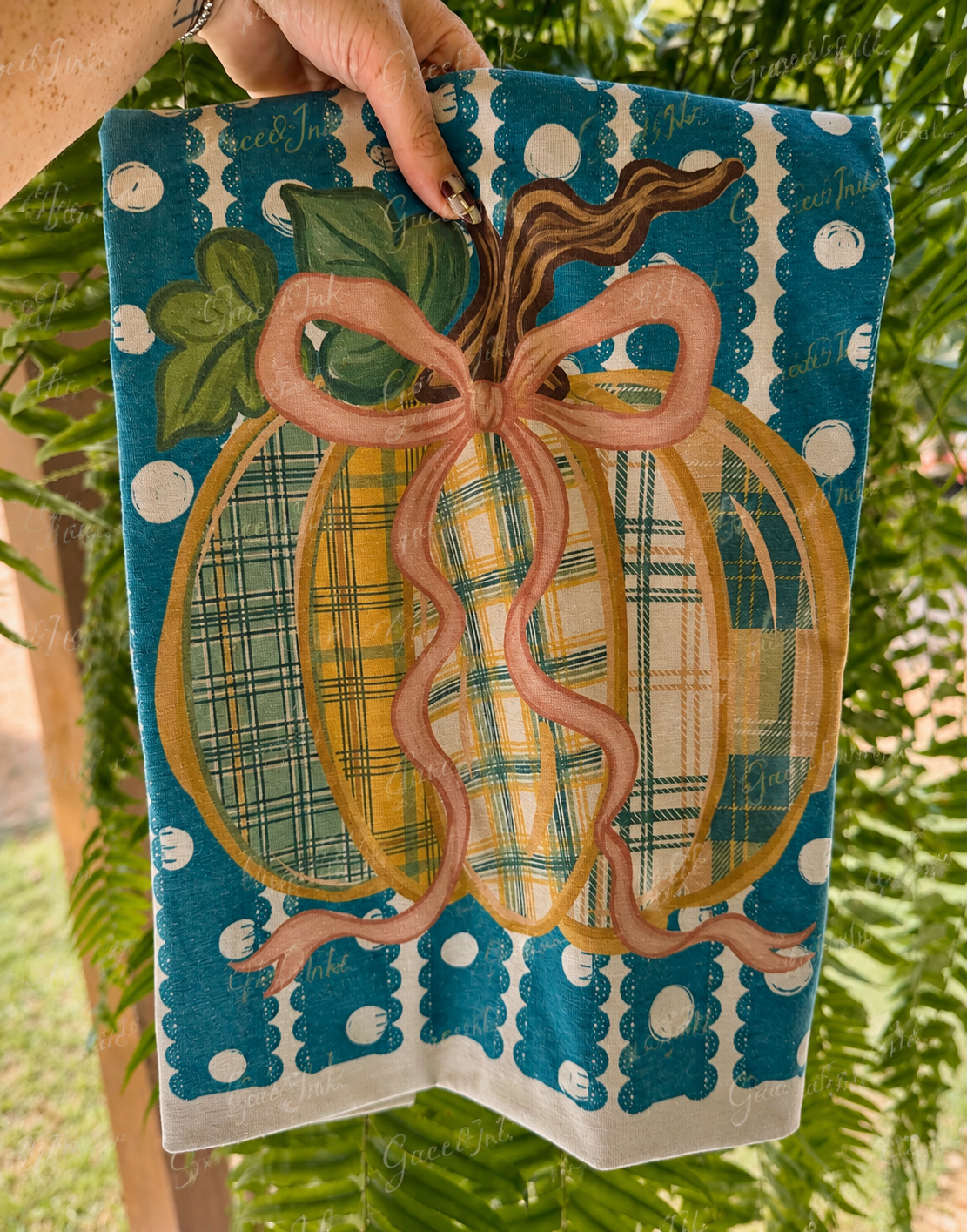 Striped Patchwork Pumpkin Tee