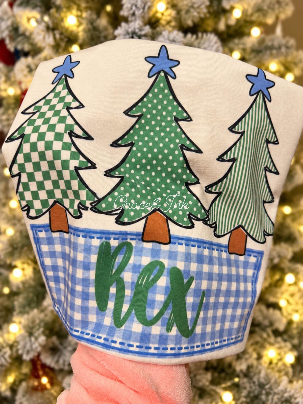 Gingham Plate Trees Tee Boy