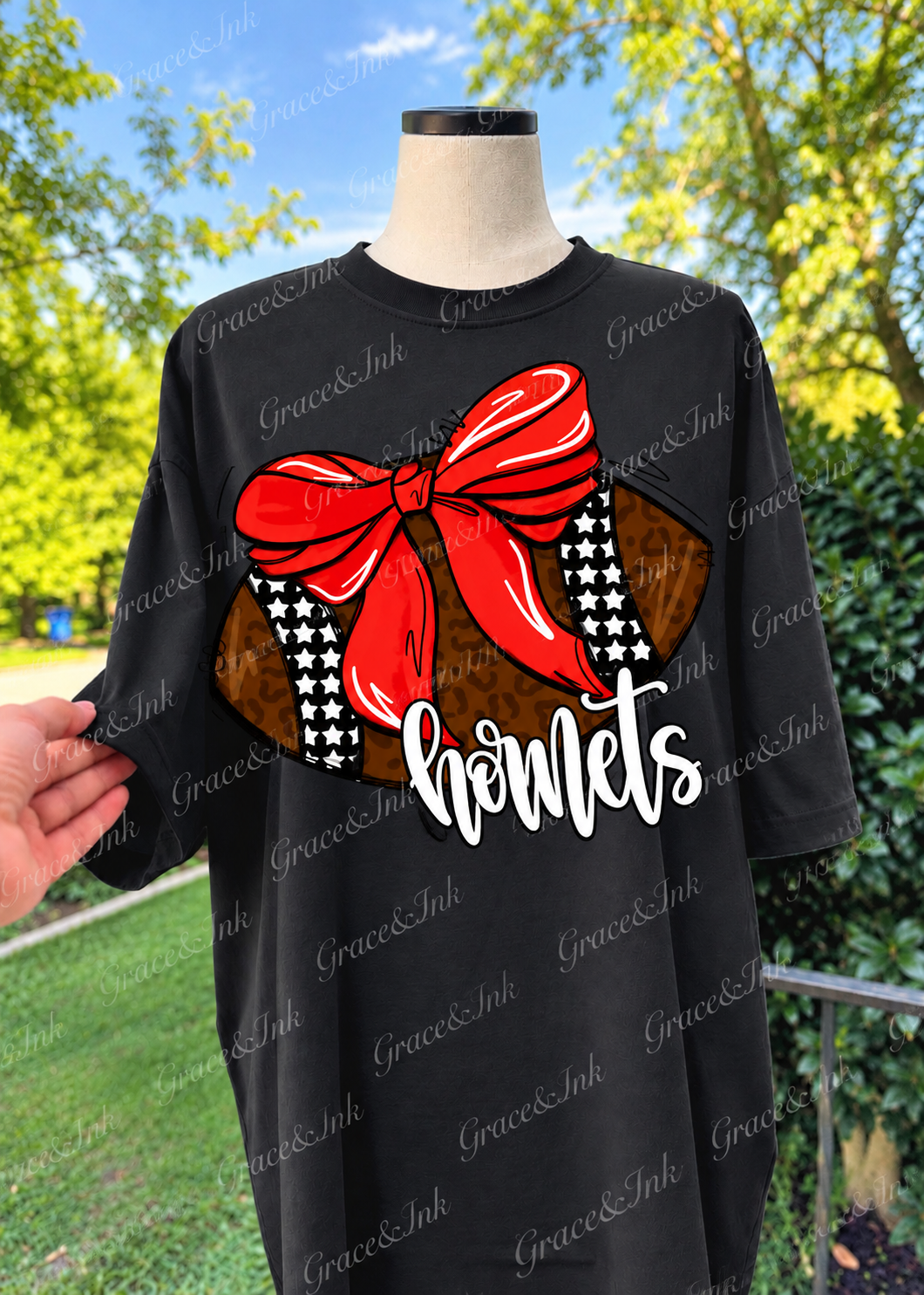 Football Bow Custom CC Tee