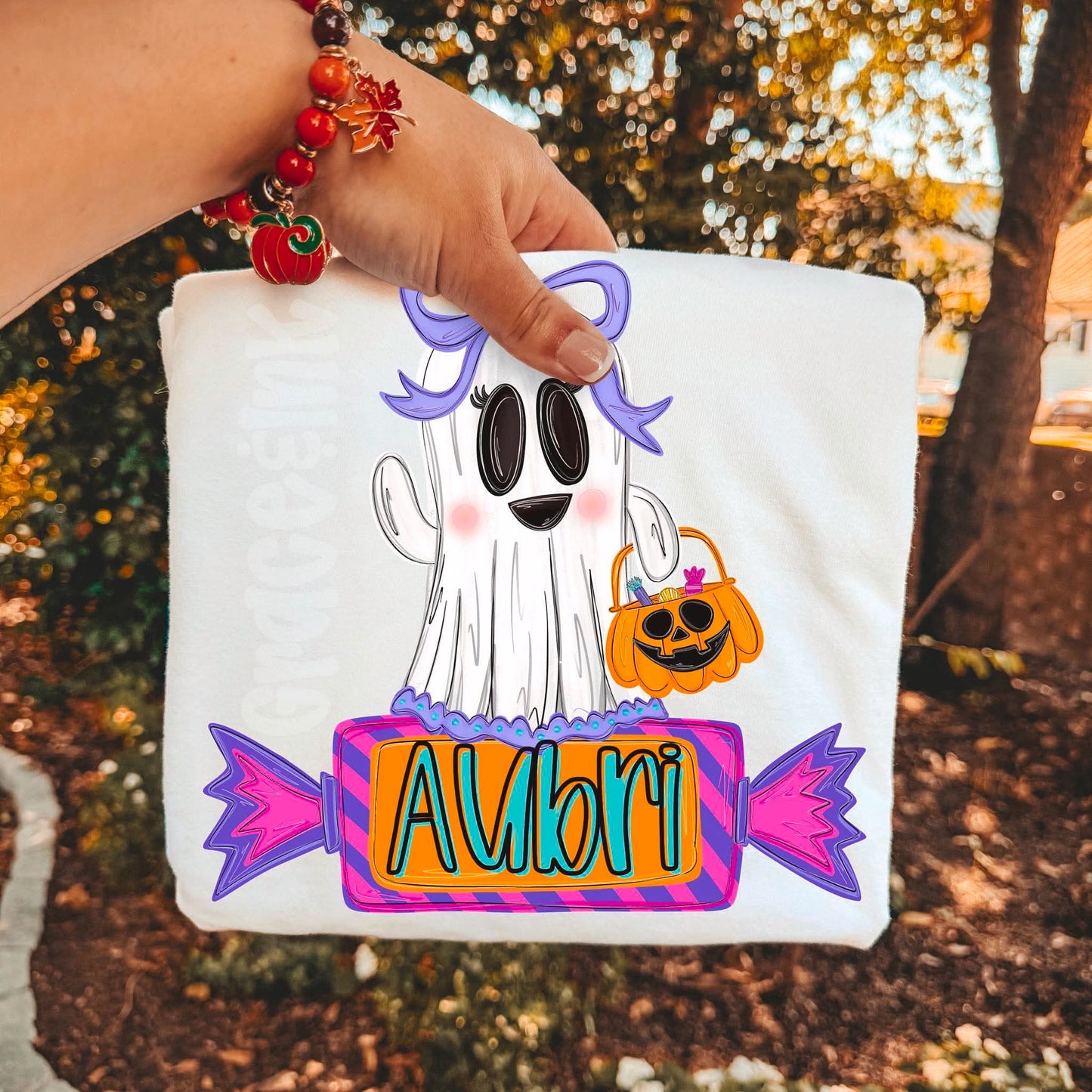 Halloween Girl Ghost Gildan Tee