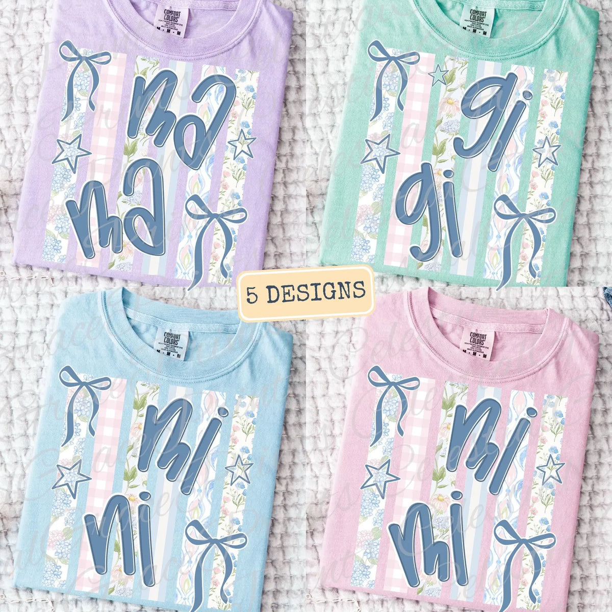 Grandmillennial Floral Stripes CC Tee