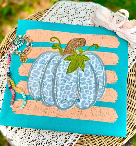 Leopard Stripe Pumpkin DP  CC Tee
