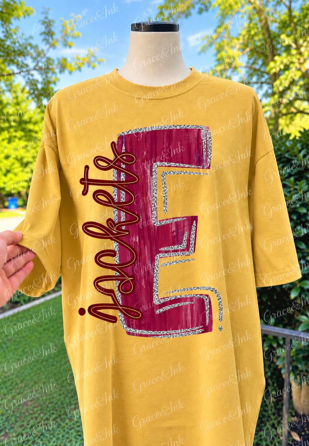 Painted Letter   Custom  CC Tee