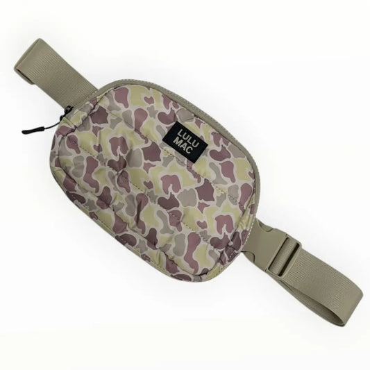 Camo Puffer Belt Bag