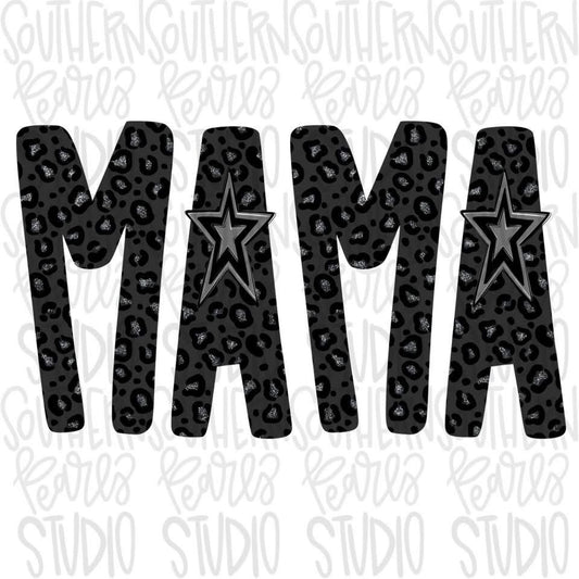 Mama Black Leopard  CC  Tee