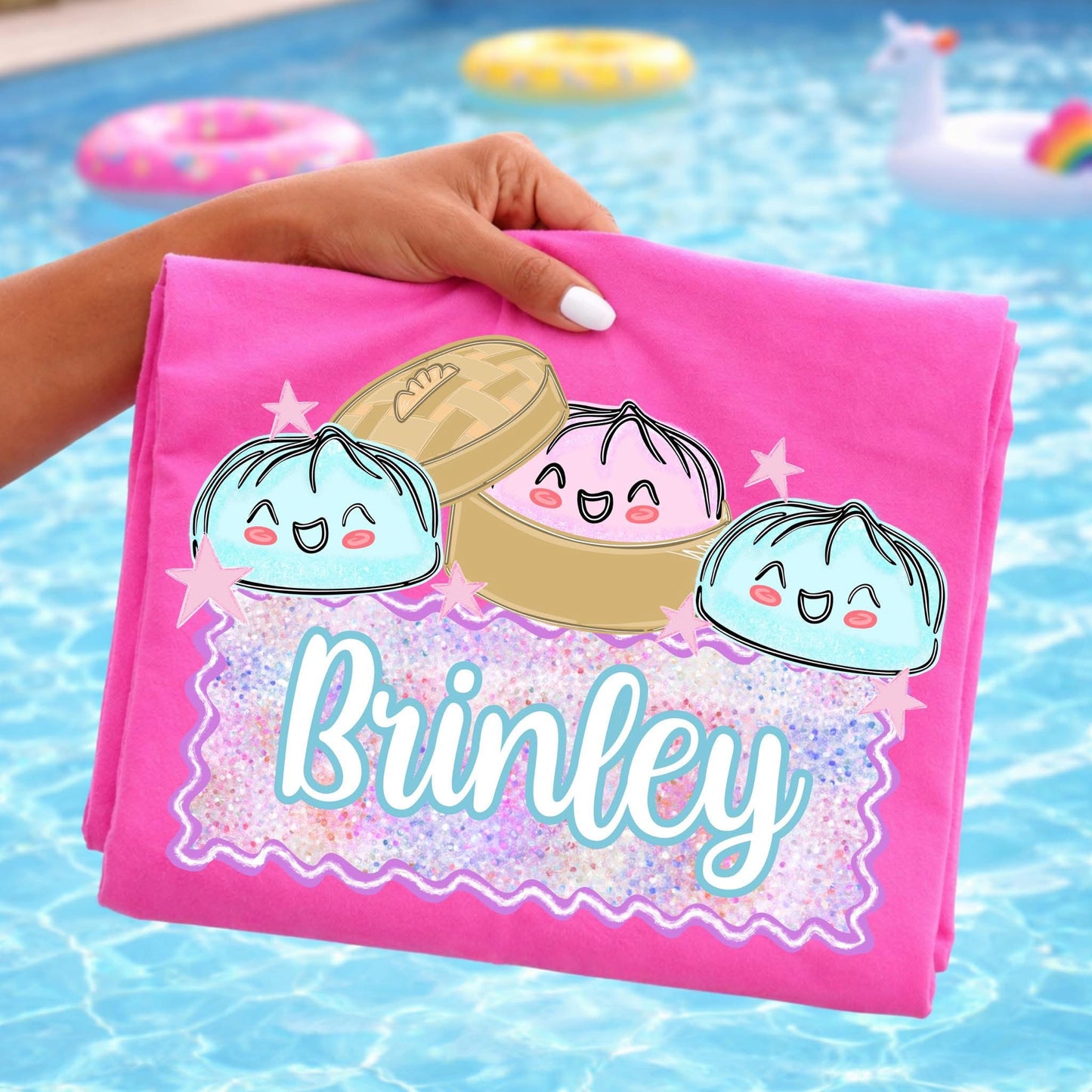 Glitter Dumpling Name Plate  Tee
