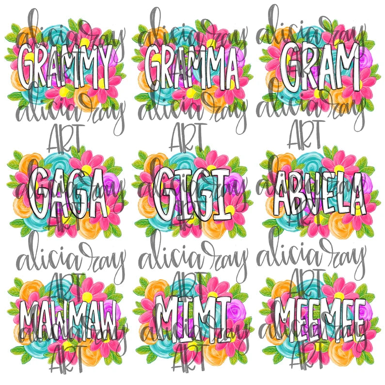 Floral Names Custom     Gildan Tee
