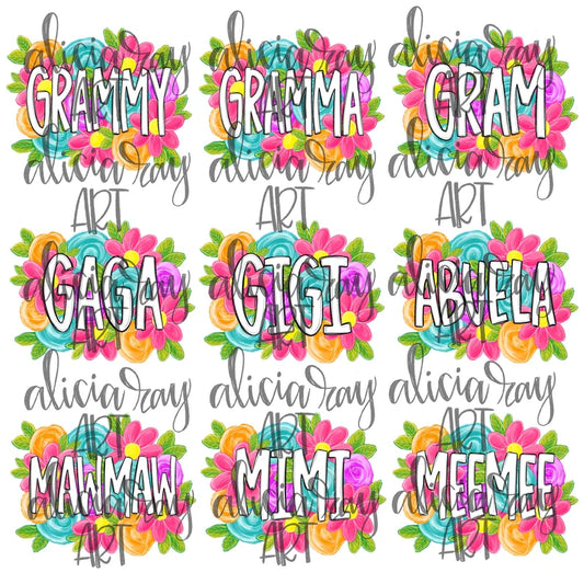 Floral Names Custom     Gildan Tee