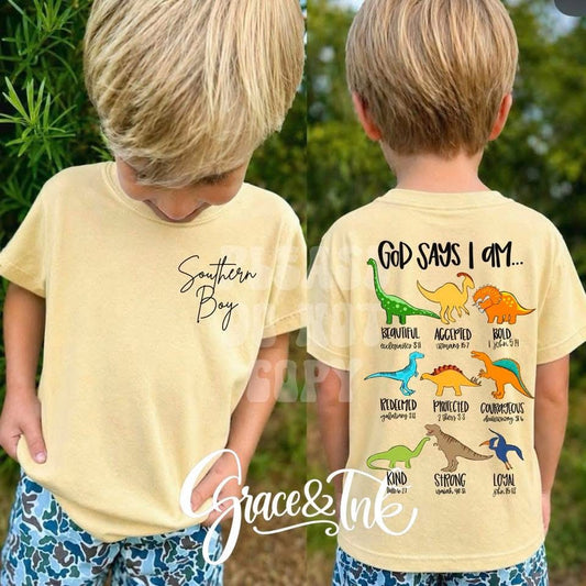 God Says Dino Youth-Toddler Tee