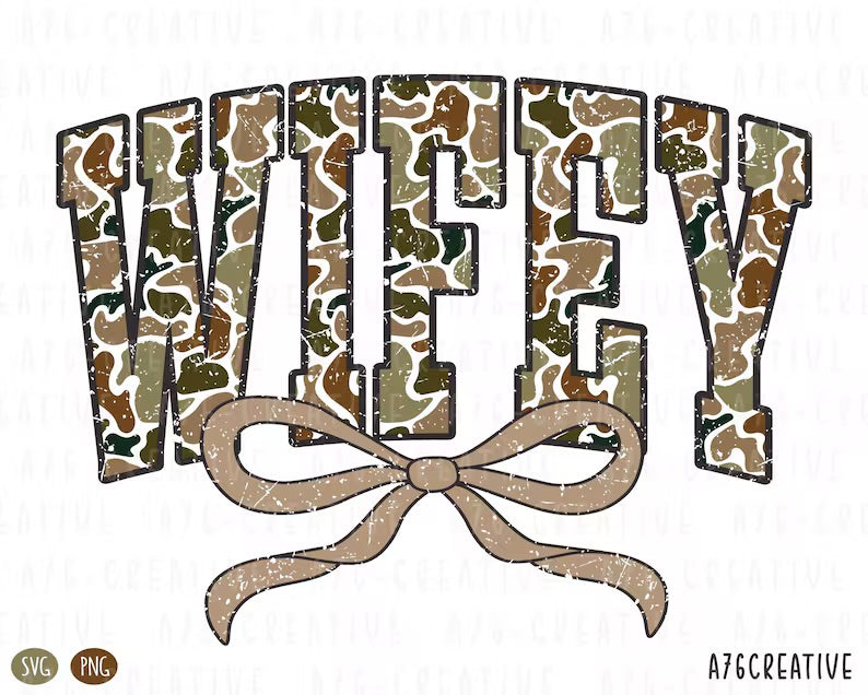 Camo Wifey Gildan Tee