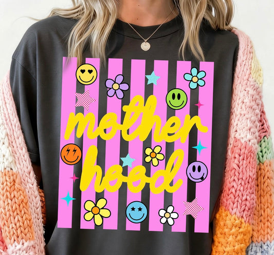 Motherhood preppy stripes Gildan Tee