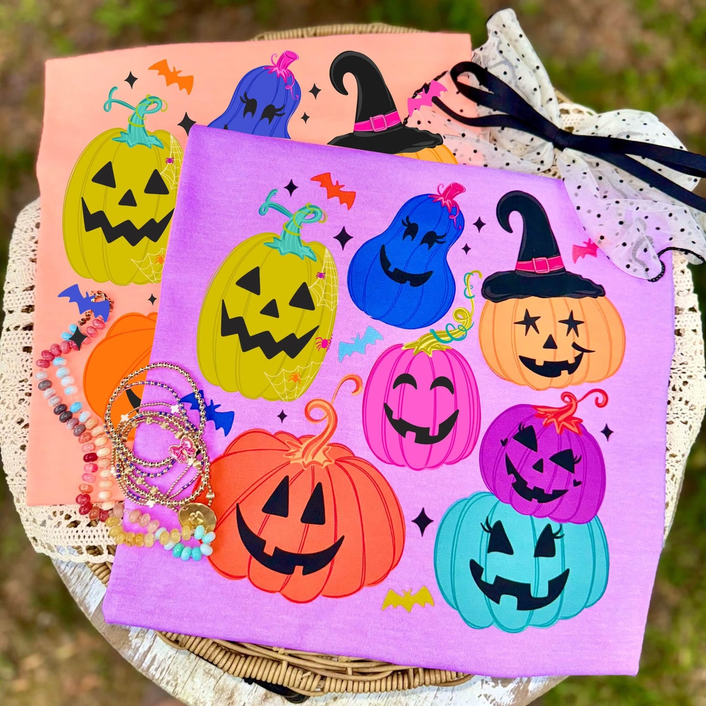 Preppy Pumpkins Colorful DP   CC Tee