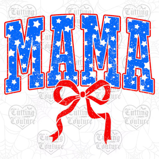 Mama Stars Bow Gildan Tee