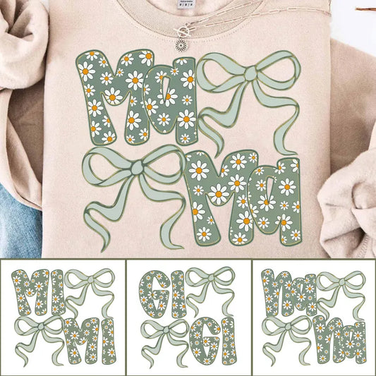 Green Floral Bow Custom      Gildan Tee