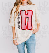 Load image into Gallery viewer, ANY  TEAM SeerSucker Mascot Big Letter  Tee YOUTH
