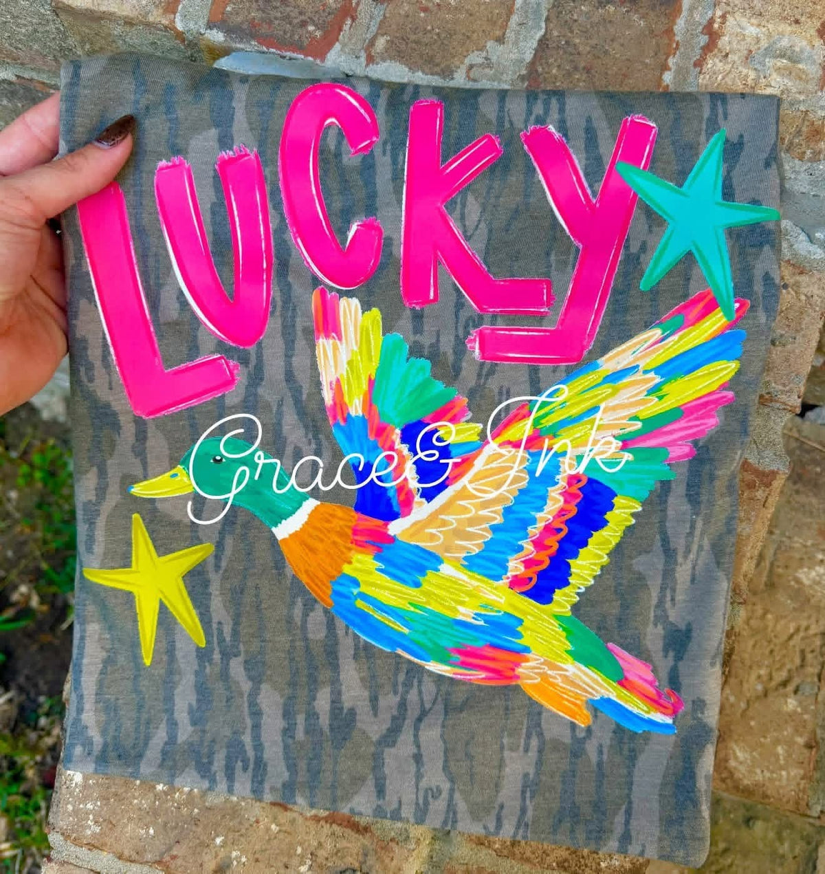 Lucky Duck 🦆 Mossy Oak Tee