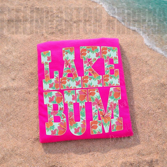 Lake Bum Floral    Gildan Tee