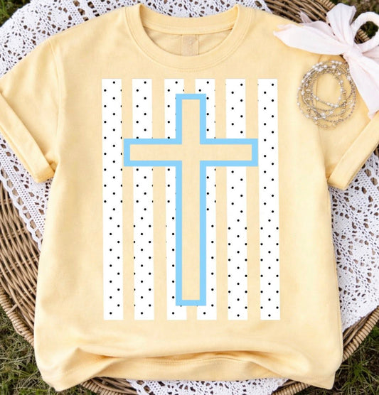 Stripe Polka Dot Cross  DP CC Tee