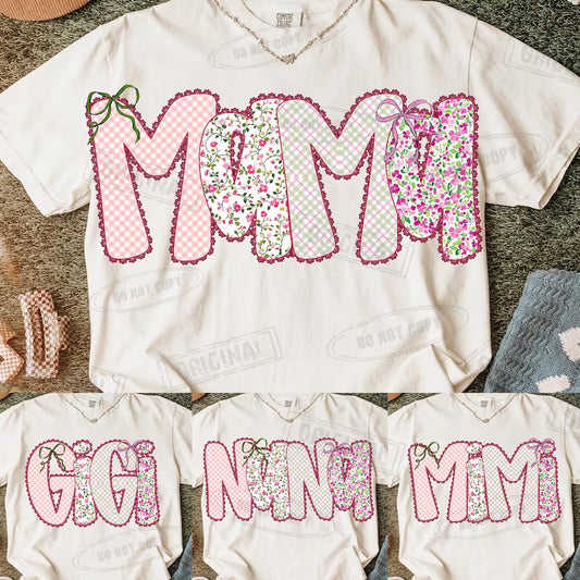 Floral Bow Names  Gildan Tee