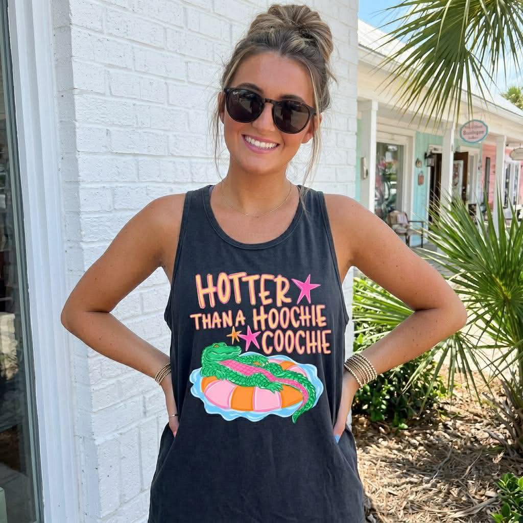 Hotter Than A Hoochie Coochie    CC TANK TOP