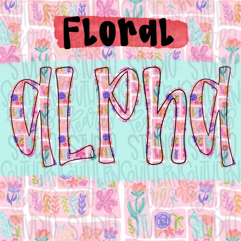 Floral Quilt Any Name  Gildan Tee