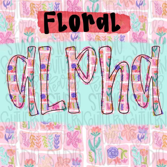 Floral Quilt Any Name  Gildan Tee