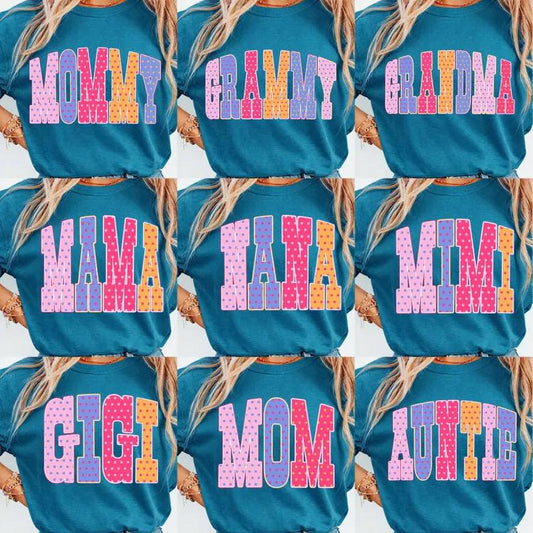 Multi Color Polka Dot Blocky  Gildan Tee