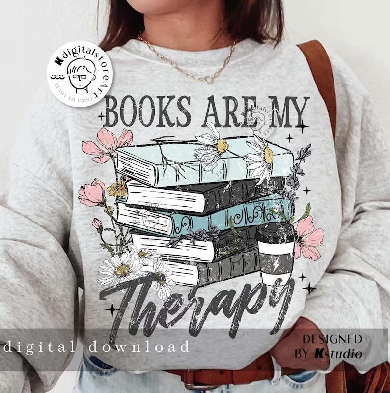 Therapy Books Gildan Tee