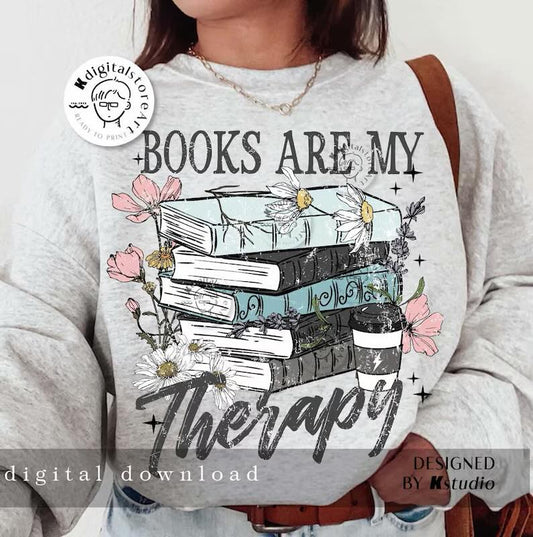 Therapy Books Gildan Tee