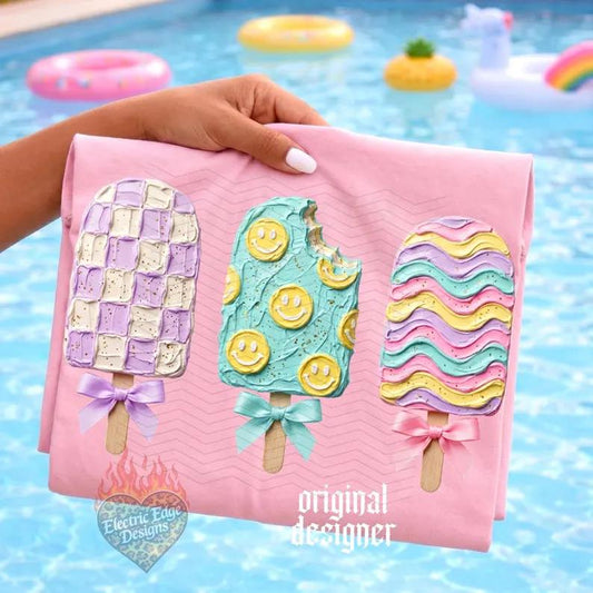 Textured Ice Cream  Gildan Tee