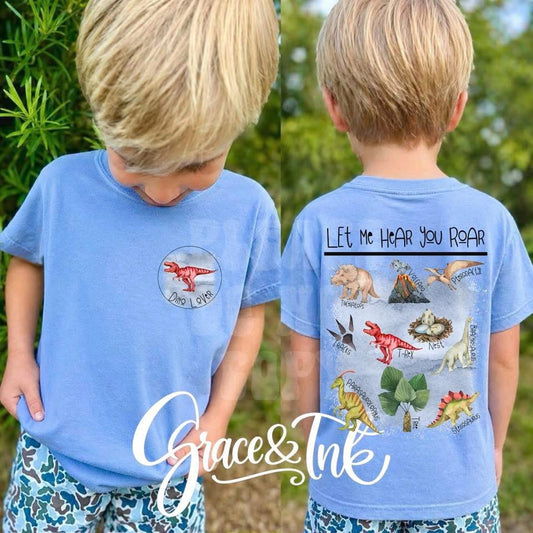 Dinosaur Let Me Hear You Roar Youth-Toddler Tee
