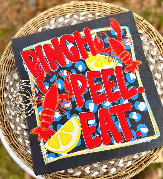 Pinch Peel Eat Crawfish DP CC  Tee