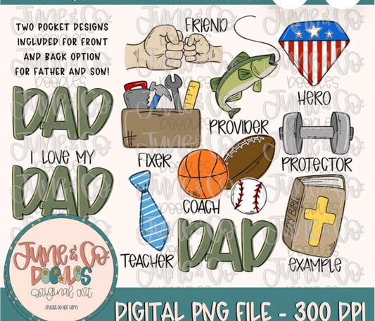 Dad Collage  Gildan Tee