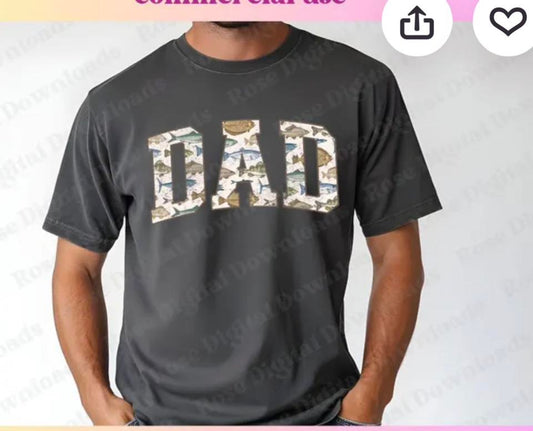 Dad Fish   Gildan Tee
