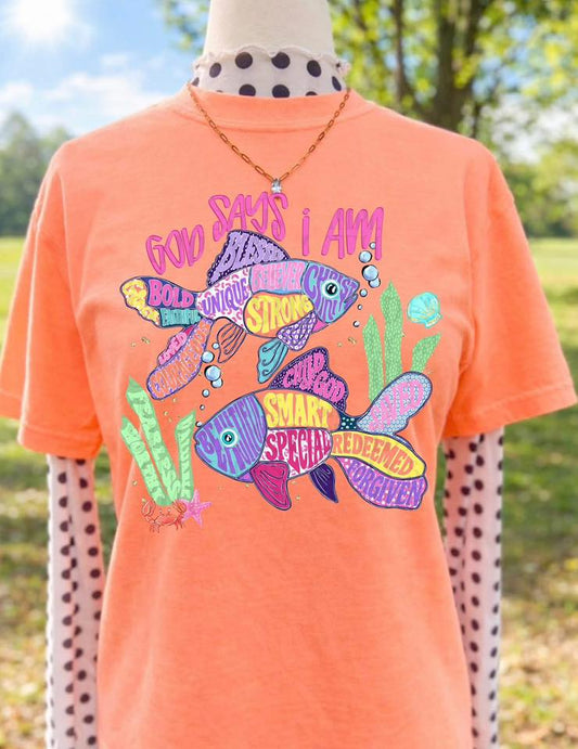 God Says Fish Abstract CC Tee