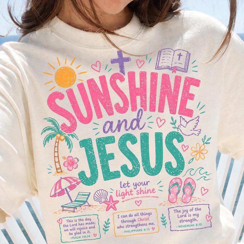 Sunshine And Jesus  Gildan Tee