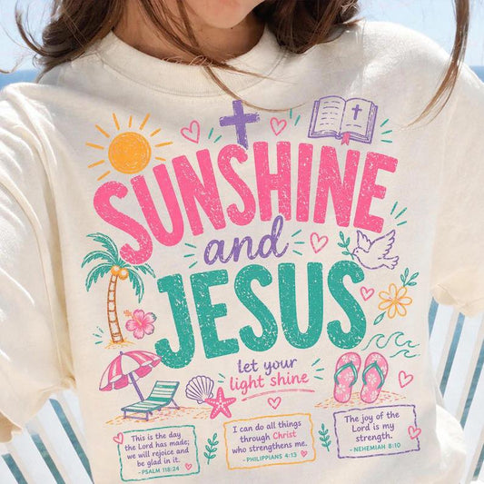 Sunshine And Jesus  Gildan Tee