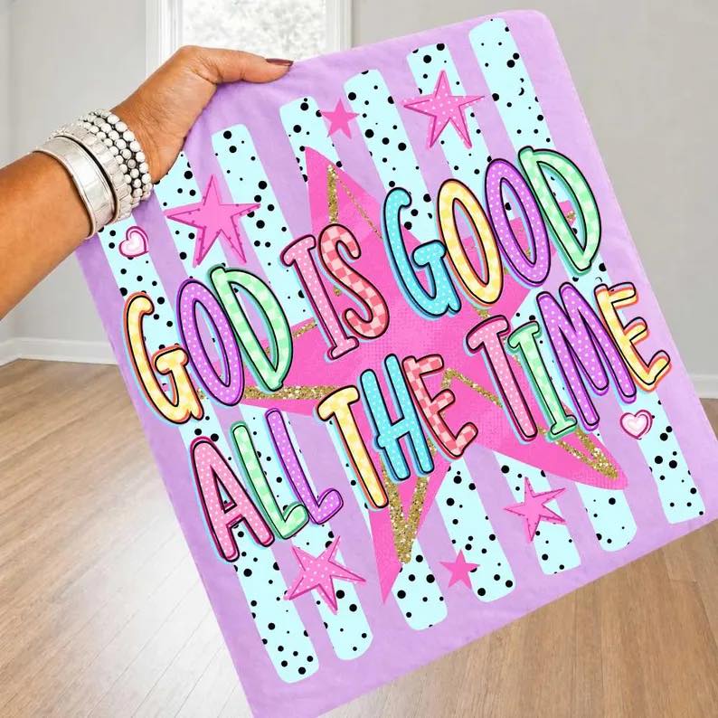 God is Good Star Stripes Dots Gildan Tee