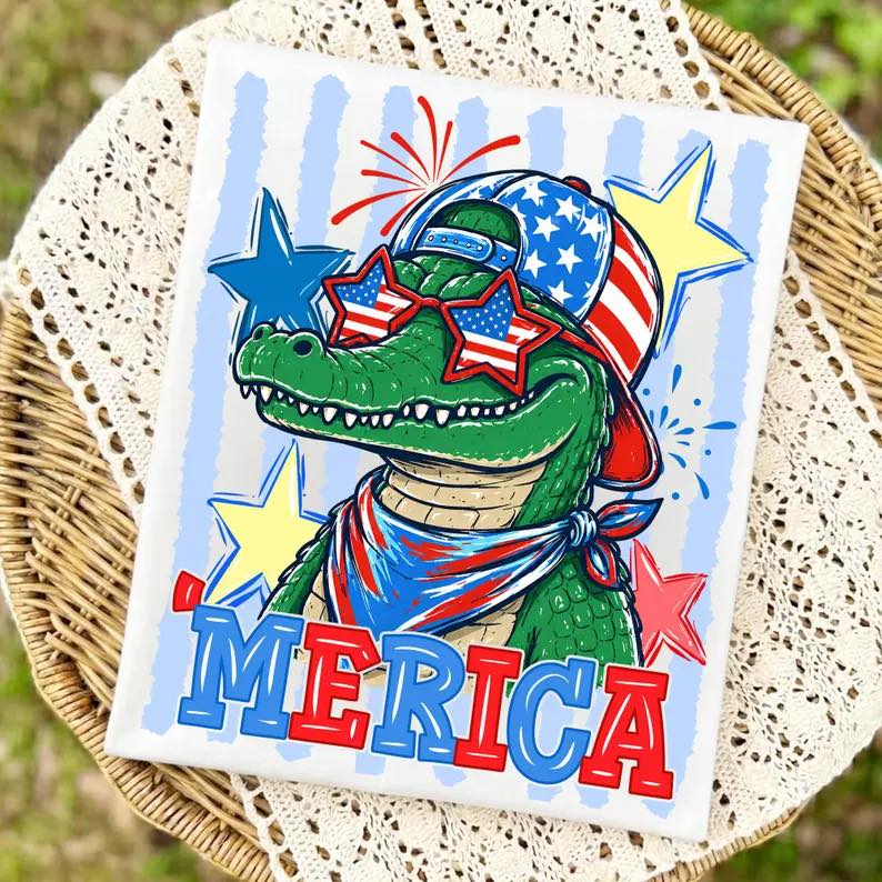 Merica Gator   Gildan Tee
