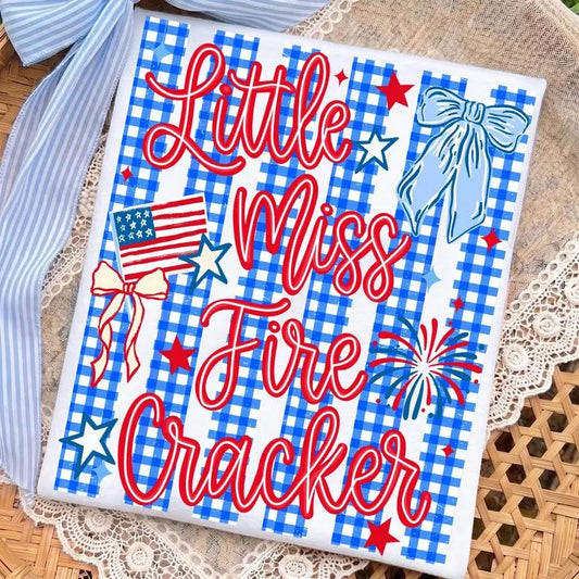 Little Miss Firecracker   Gildan Tee